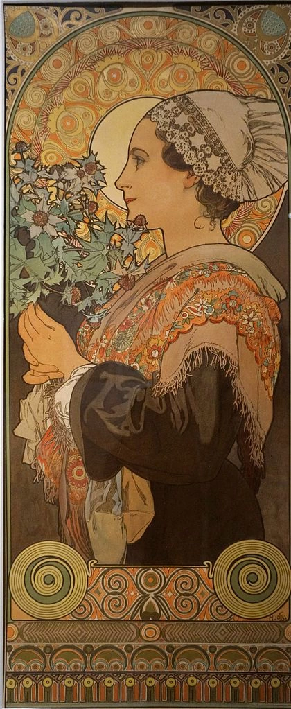 Alfons Mucha - Donna Bretone, per Bleuterie Deschamps al Museo Barrois